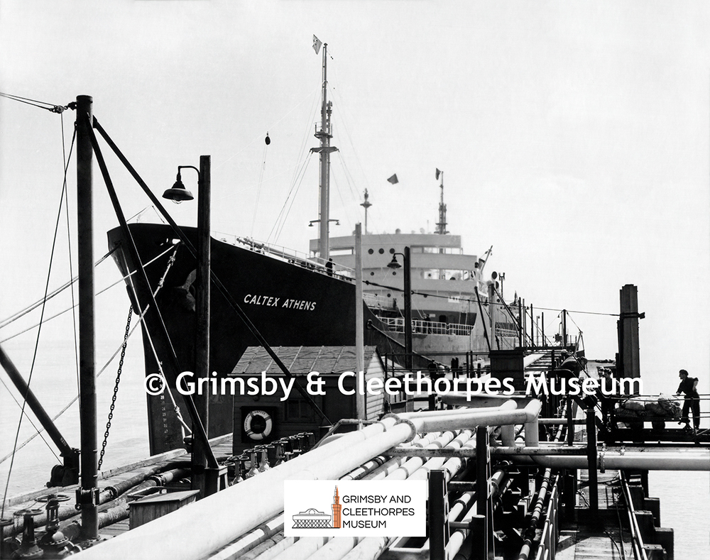 ‘Caltex Athens’ alongside the East Jetty at Immingham Docks 1961