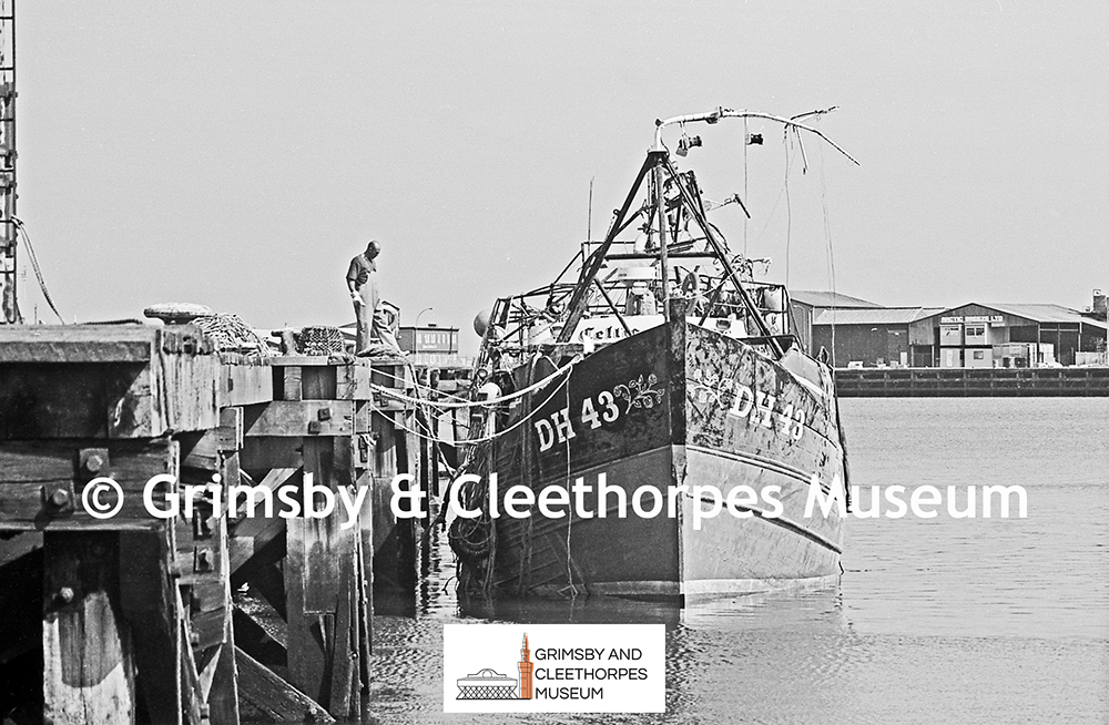 ‘Celtic Mor’ DH.43 at Grimsby after sinking in the Humber 1990s