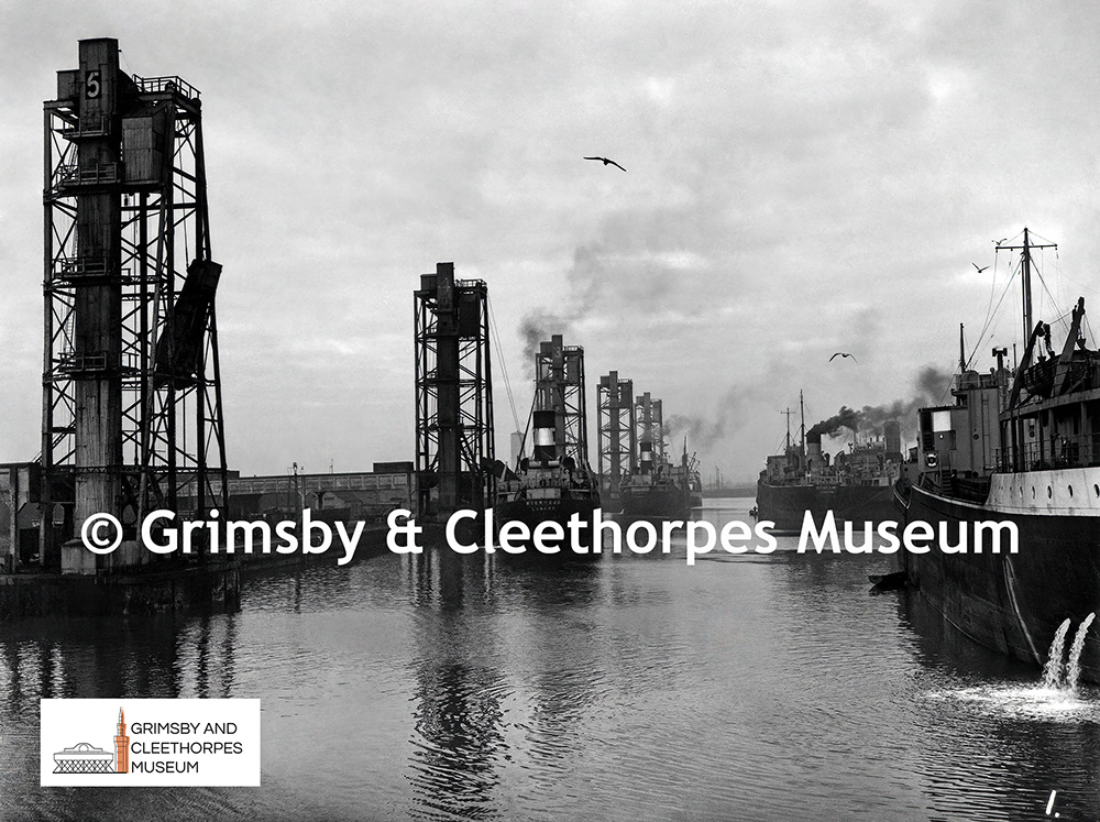 Colliers at Immingham Docks 1949