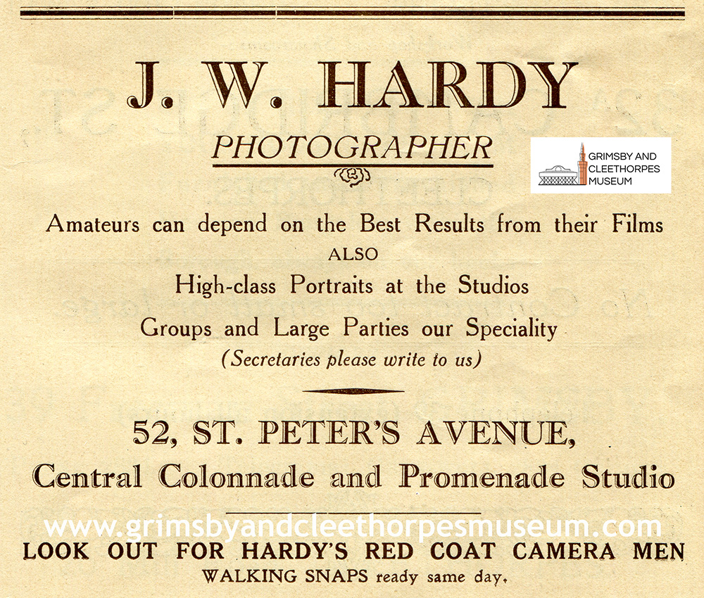 J. W. Hardy, photographer; 1937 advertisement