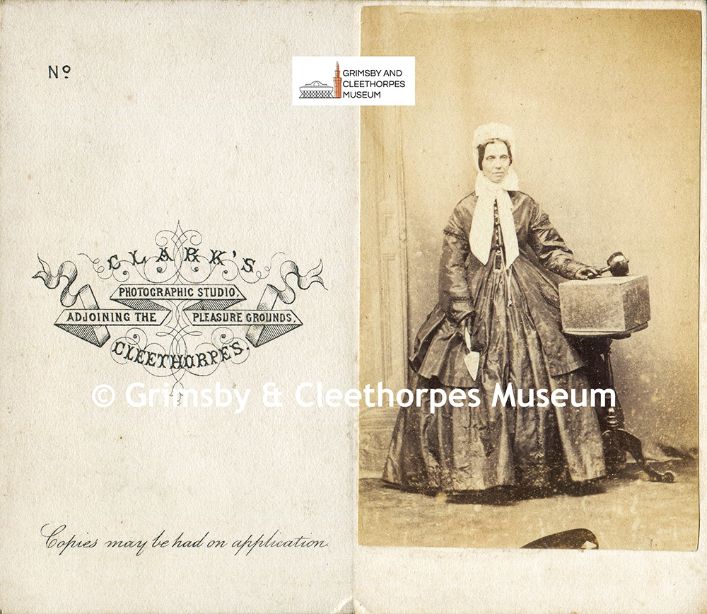 Lady with a stonemason’s tools by Clark’s of Cleethorpes c1870s