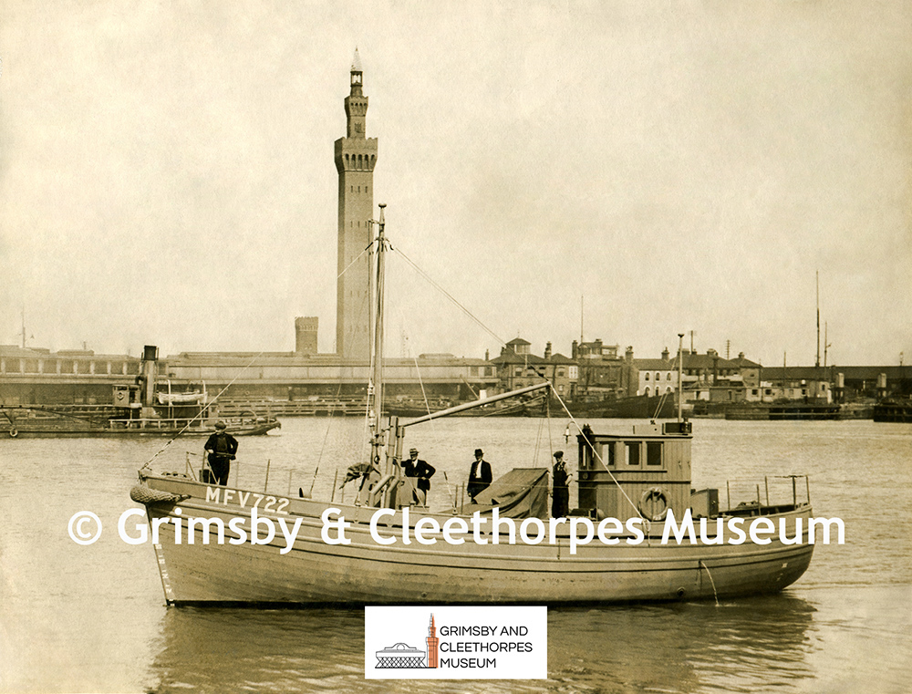 MFV 722 (Motor Fishing Vessel) at Grimsby during WW2