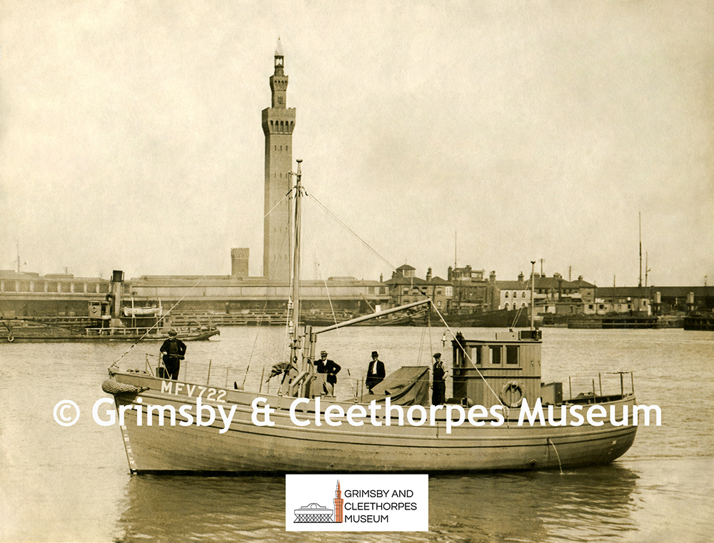 MFV 722 (Motor Fishing Vessel) at Grimsby during WW2