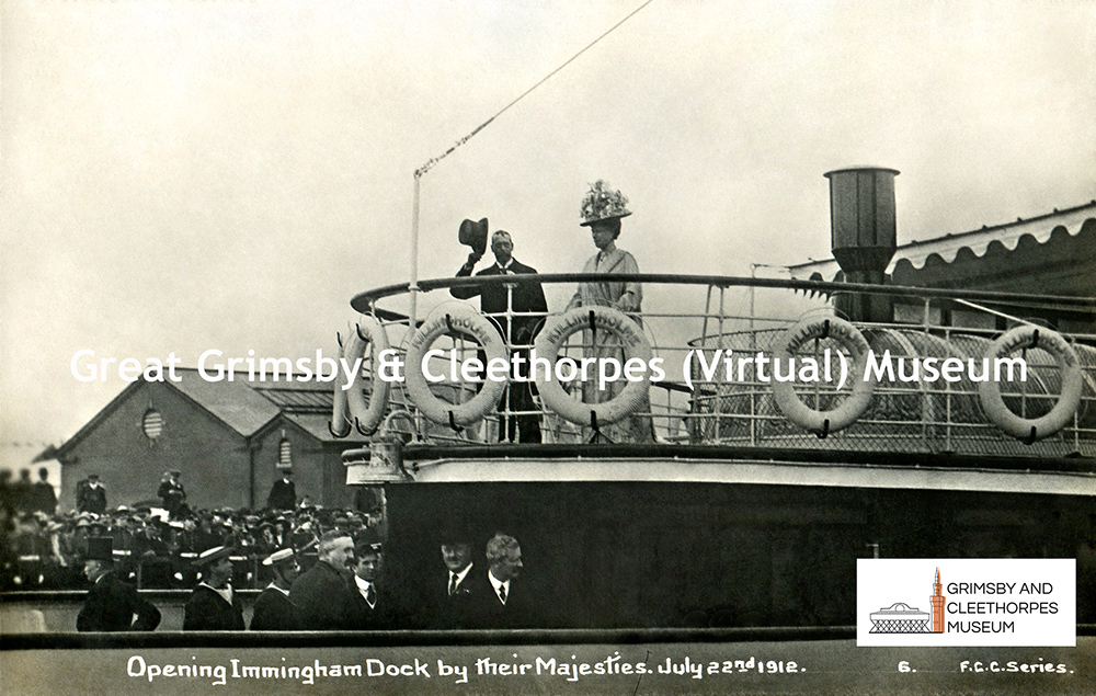 The opening of Immingham Dock by their Majesties on 22nd July 1912