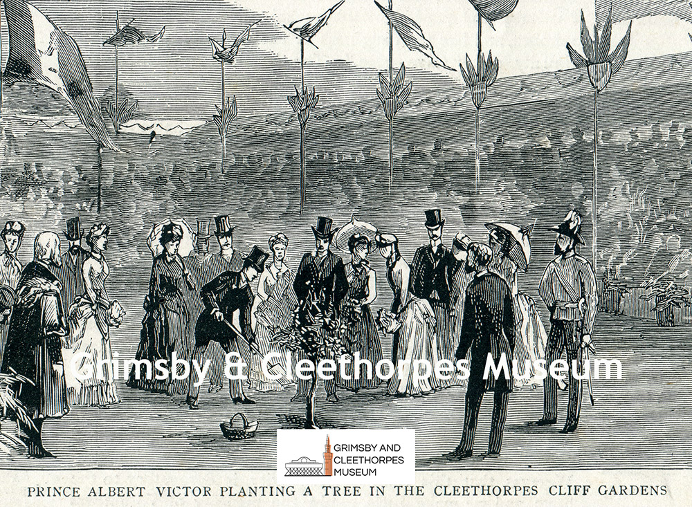 Prince Albert Victor planting a ‘Wellingtonia gigantea’ tree at Cleethorpes Pier Gardens 1885