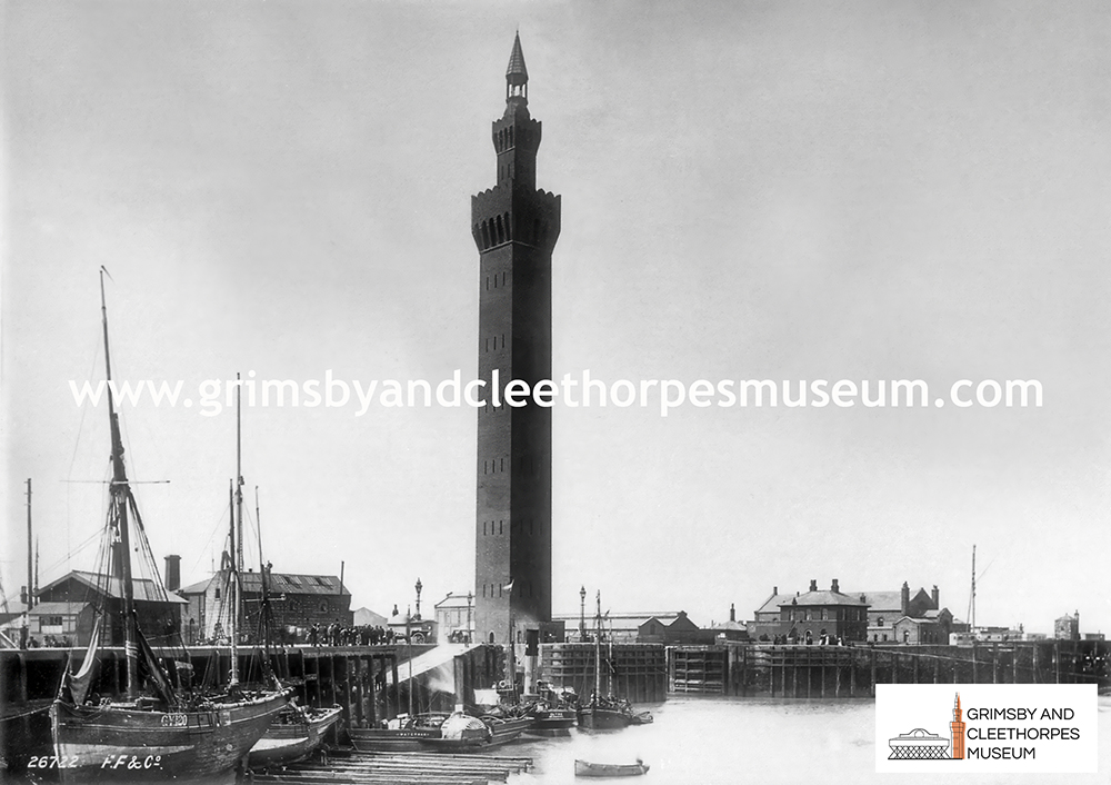 Royal Dock and Dock Tower, Grimsby by Francis Frith 1890