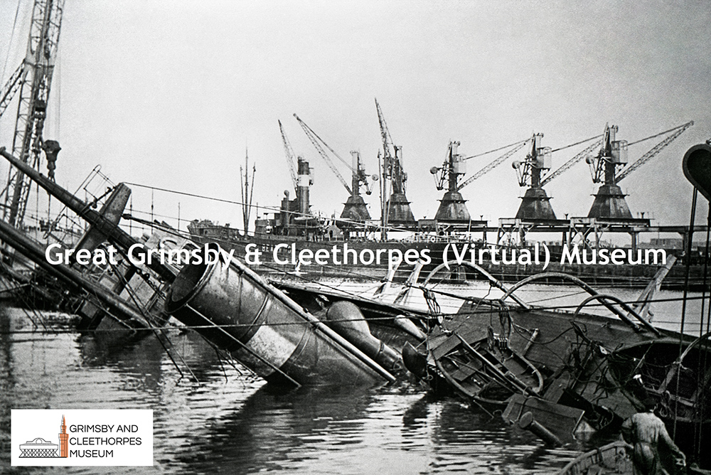 Sinking ship at Immingham c1919-1927