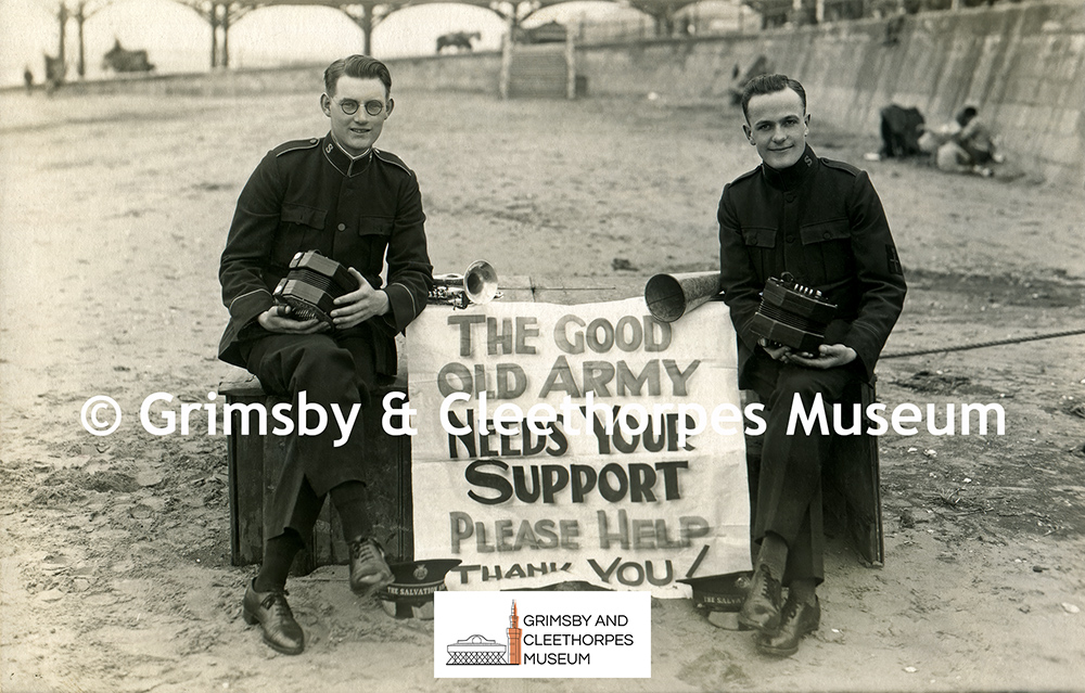 Salvation Army; ‘The Good Old Army’ raising money at Cleethorpes c1920s