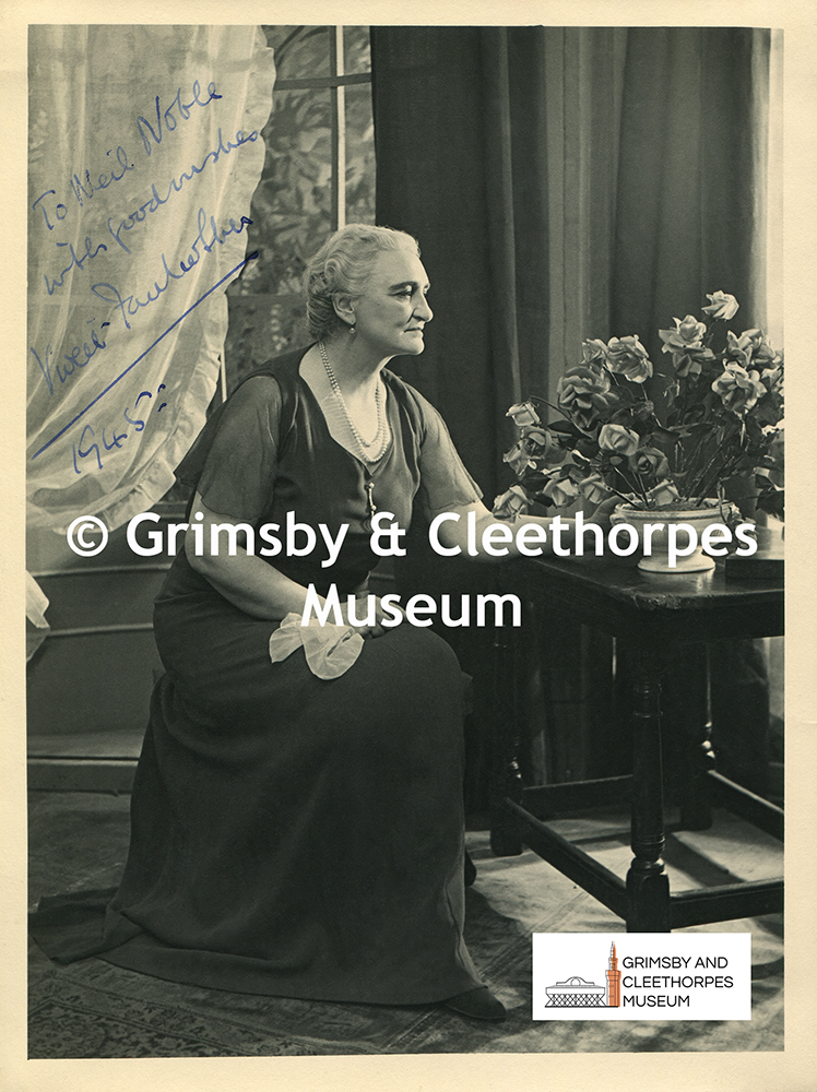 A signed portrait of Violet Farebrother 1945